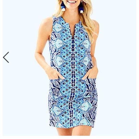 Lilly Pulitzer Dresses & Skirts - Lilly Pulitzer KELBY STRETCH SHIFT DRESS IN RESORT WHITE A MERMAIDS TAIL Size 8